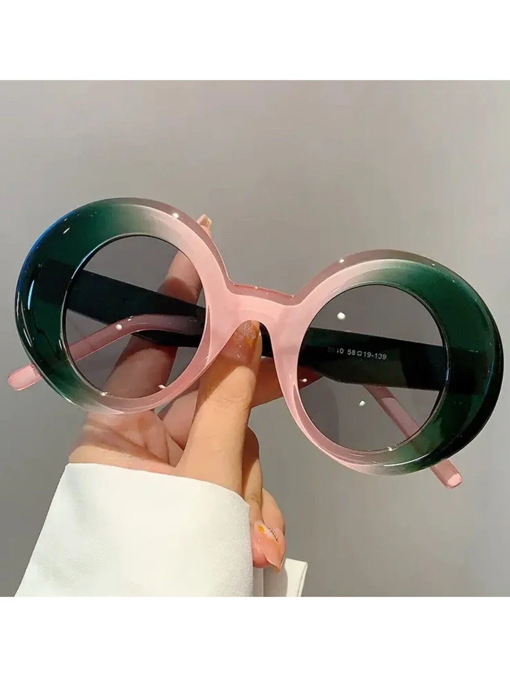Trendy Pair Of Wide Round Fashion Sunglasses Pair In Black And Multi Color Lot